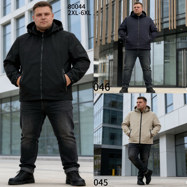 Kurtka męska cienka Roz 2XL-6XL, 1 Kolor Paczka 5 szt